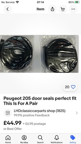 Peugeot 205 gti rubber kit - peugeot,